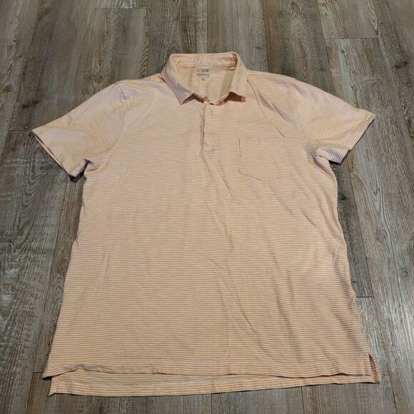 J.Crew Slub Cotton Regular Fit Short Sleeve Polo Knit Shirt Men's Size XL - Picture 1 of 6